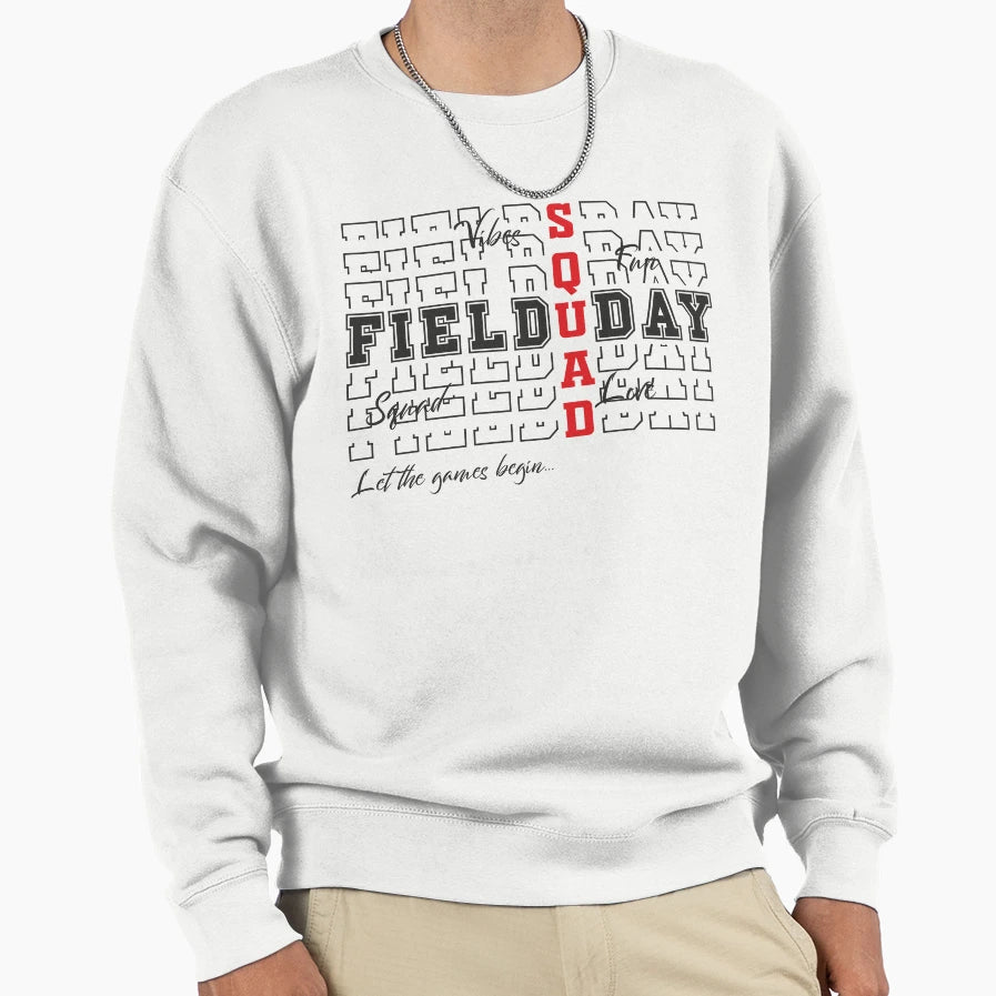 Field Day Squad Sweatshirt - Minimalist Print for Adults - T-Shirt, Sweatshirt, Hoodie