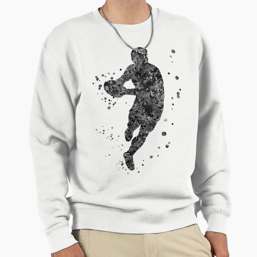 Rugby Player Sweatshirt - Minimalist Print Unisex - T-Shirt, Sweatshirt, Hoodie