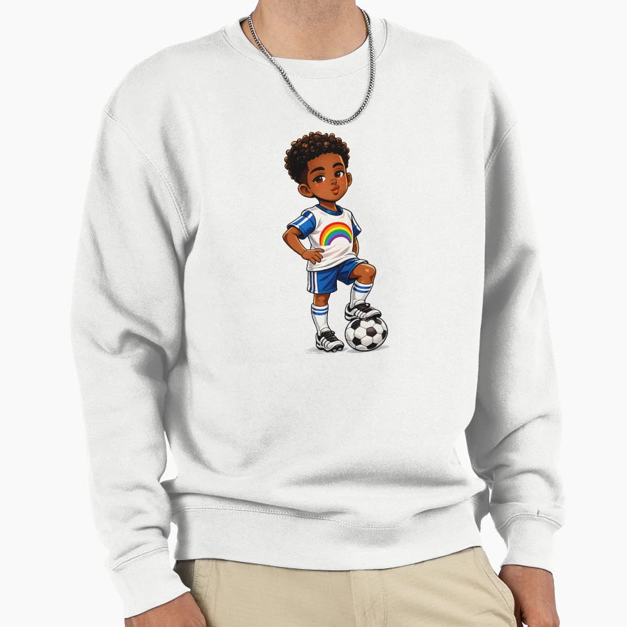 Gay Football Pride Rainbow Soccer T-Shirt - Aesthetic Graphic for Adults - T-Shirt, Sweatshirt, Hoodie