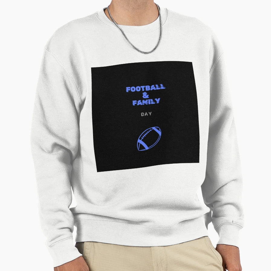 Football Family Blue Sweatshirt - Fun Novelty Design for Adults - T-Shirt, Sweatshirt, Hoodie
