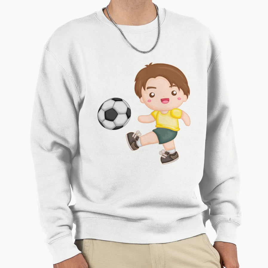 Little Kicking Soccer Ball Sweatshirt - Aesthetic Graphic for Adults - T-Shirt, Sweatshirt, Hoodie