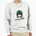 Football Mom Life Messy Bun Football Sweatshirt - Unique Graphic Unisex - T-Shirt, Sweatshirt, Hoodie