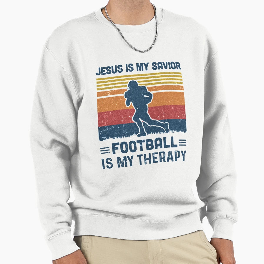 Jesus Is My Savior Football Is My Sweatshirt - Custom Art Print for Adults - T-Shirt, Sweatshirt, Hoodie