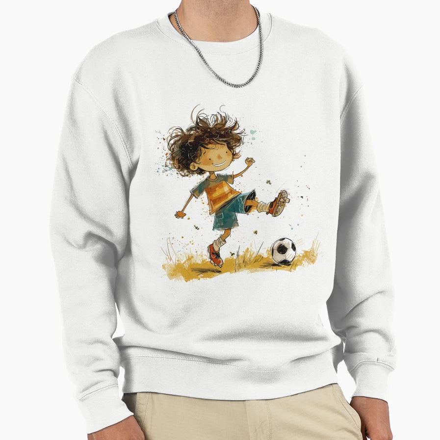 Little Playing Soccer Sweatshirt - Fun Novelty Design Unisex - T-Shirt, Sweatshirt, Hoodie