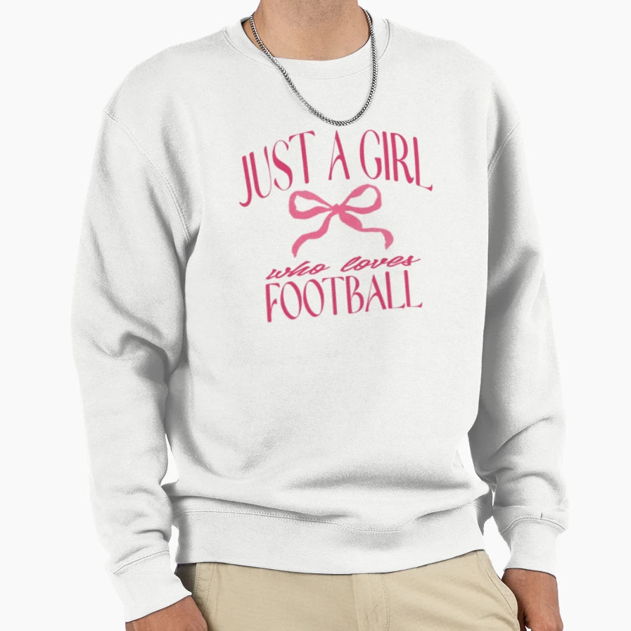 Just Who Loves Football Football Sweatshirt - Trendy Graphic for Adults - T-Shirt, Sweatshirt, Hoodie