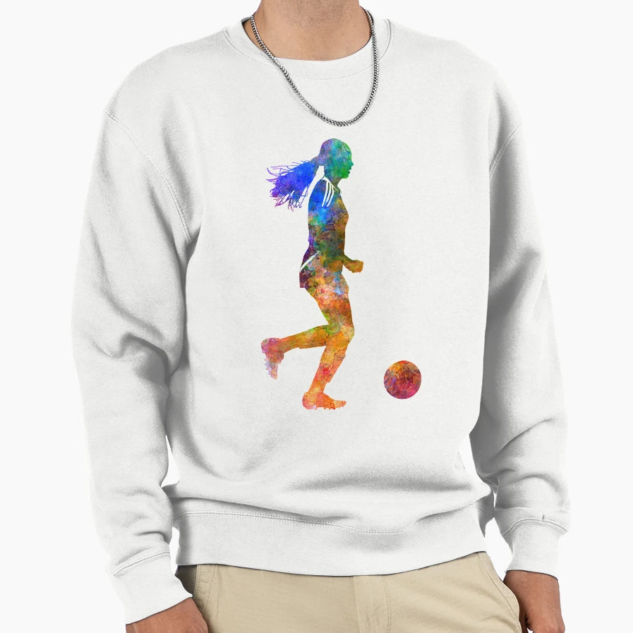 Playing Soccer Football Player Sweatshirt - Novelty Apparel Men Women - T-Shirt, Sweatshirt, Hoodie