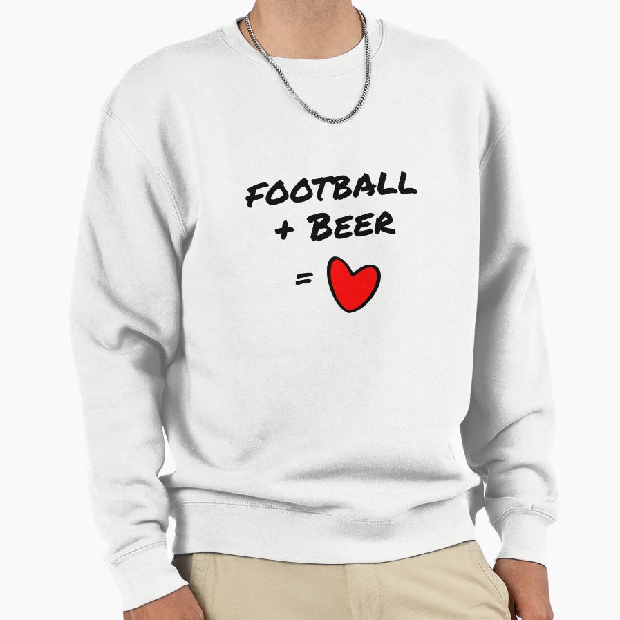 Football Beer Love Sweatshirt - Aesthetic Graphic for Adults - T-Shirt, Sweatshirt, Hoodie