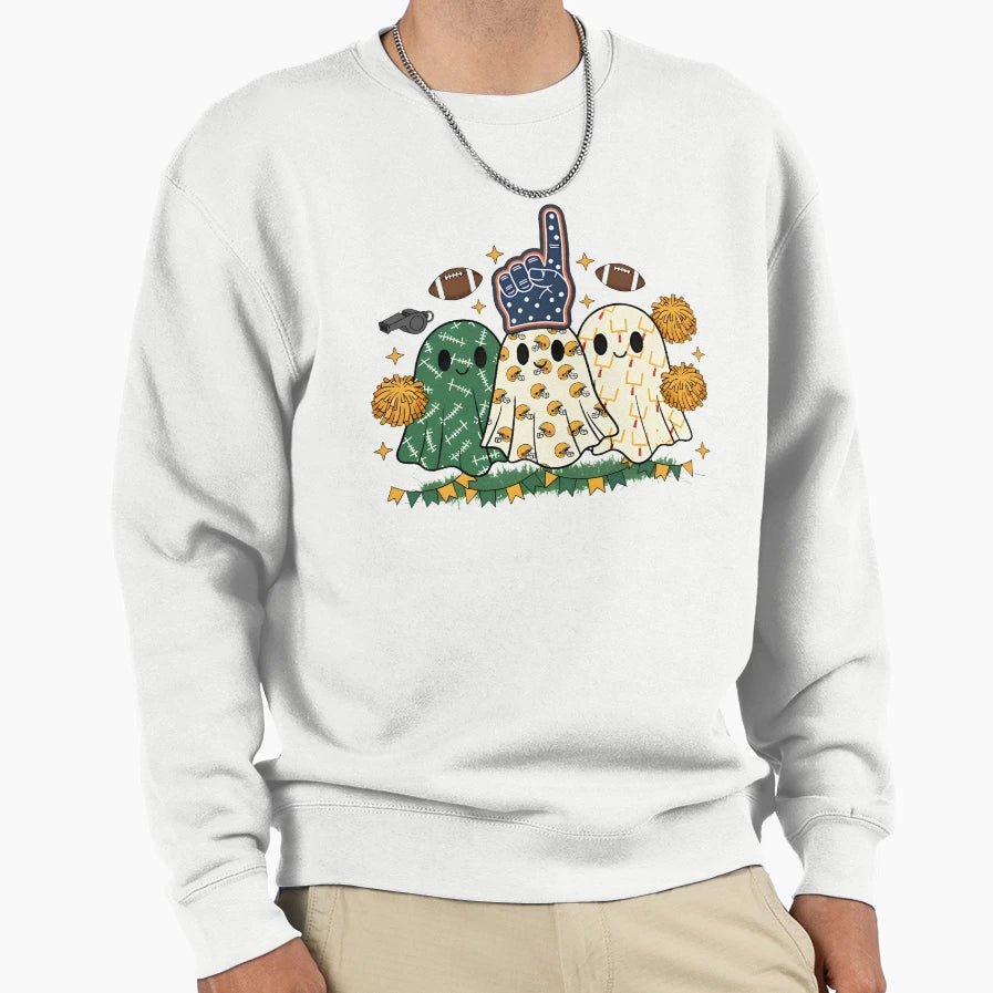 Football Cheer Ghosts Sweatshirt - Novelty Apparel Unisex - T-Shirt, Sweatshirt, Hoodie