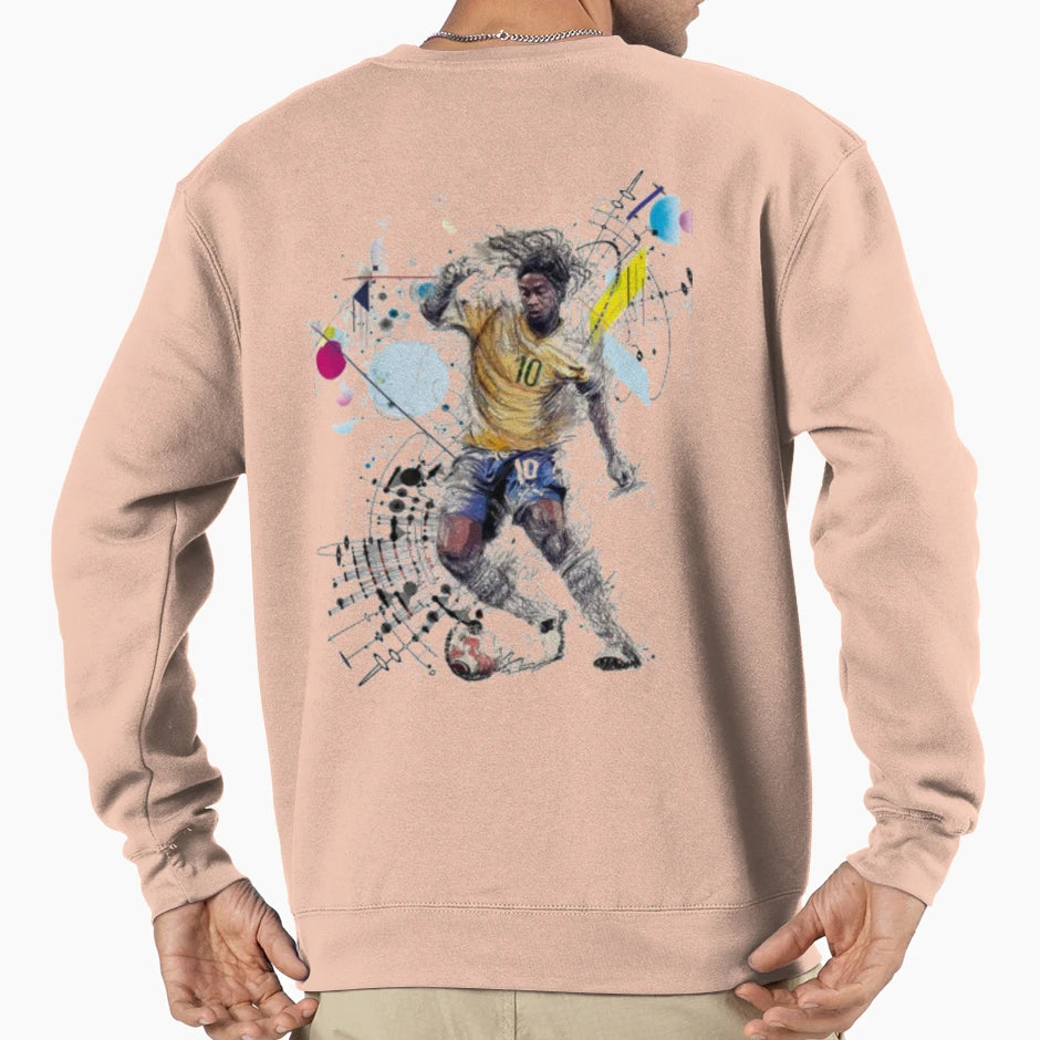 Ronaldinho Play Maker Sweatshirt - Custom Art Print for Adults - T-Shirt, Sweatshirt, Hoodie