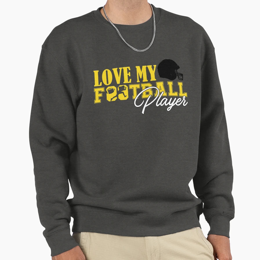 Love Football Player T-Shirt - Novelty Apparel Men Women - T-Shirt, Sweatshirt, Hoodie