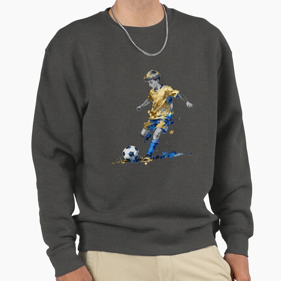Golden Soccer Spirit Nordic Sweatshirt - Fun Novelty Design for Adults - T-Shirt, Sweatshirt, Hoodie