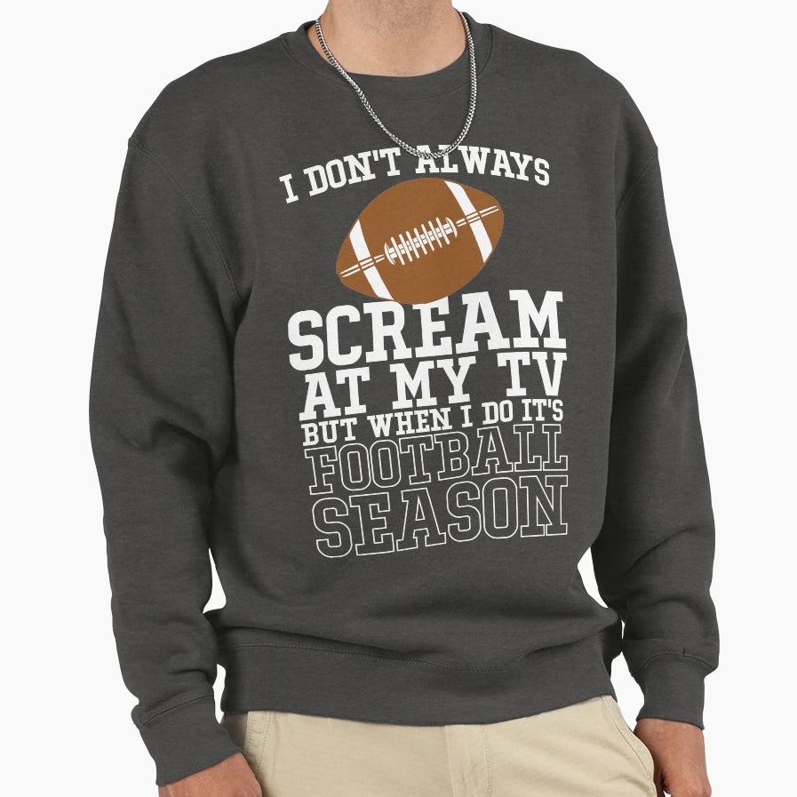 Football Season Sweatshirt - Minimalist Print Unisex - T-Shirt, Sweatshirt, Hoodie