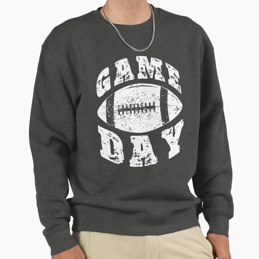 Game Day Football Sweatshirt - Minimalist Print for Adults - T-Shirt, Sweatshirt, Hoodie