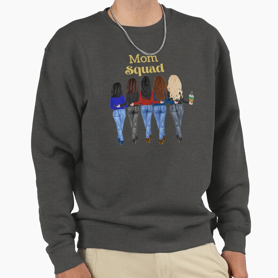 Mom Squad Sweatshirt - Custom Art Print Unisex - T-Shirt, Sweatshirt, Hoodie