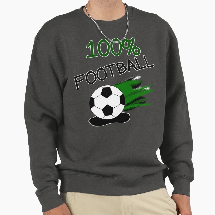 Football Soccer 100 Sweatshirt - Unique Graphic for Adults - T-Shirt, Sweatshirt, Hoodie