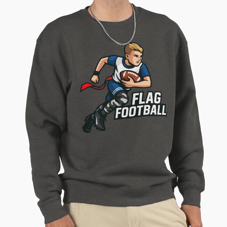 Flag Football Sweatshirt - Novelty Apparel Unisex - T-Shirt, Sweatshirt, Hoodie