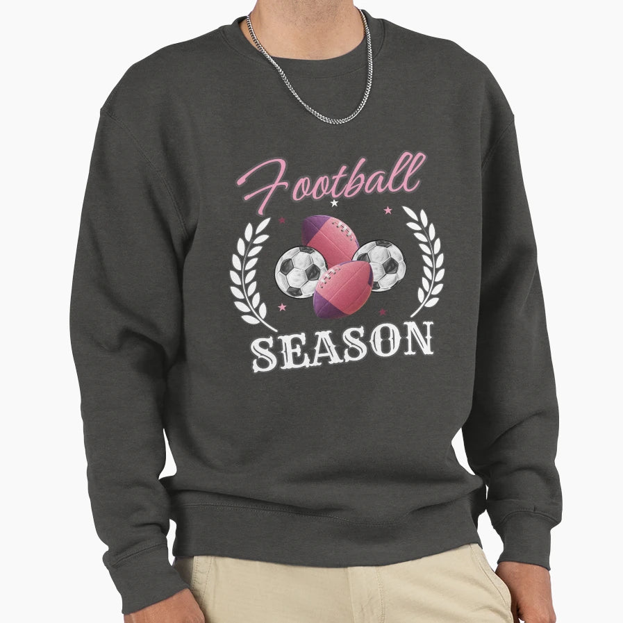 Football Season Game Day Sweatshirt - Casual Everyday Wear Men Women - T-Shirt, Sweatshirt, Hoodie