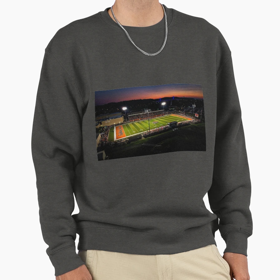 Ironton Tiger Stadiun Night Sweatshirt - Minimalist Print Unisex - T-Shirt, Sweatshirt, Hoodie