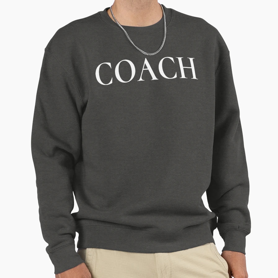 Coach Typography Mom Grandma Sweatshirt - Streetwear Style Men Women - T-Shirt, Sweatshirt, Hoodie