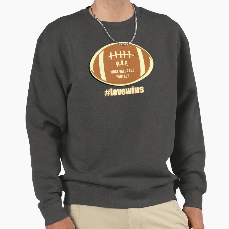 Football Funny Mvp Most Valuable Sweatshirt - Unique Graphic for Adults - T-Shirt, Sweatshirt, Hoodie