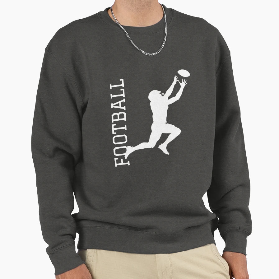 American Football Catch Football Player Sweatshirt - Trendy Graphic Unisex - T-Shirt, Sweatshirt, Hoodie