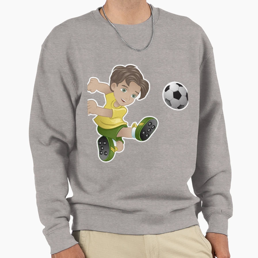 Brazil Kicking Football Flag Sweatshirt - Unique Graphic for Adults - T-Shirt, Sweatshirt, Hoodie