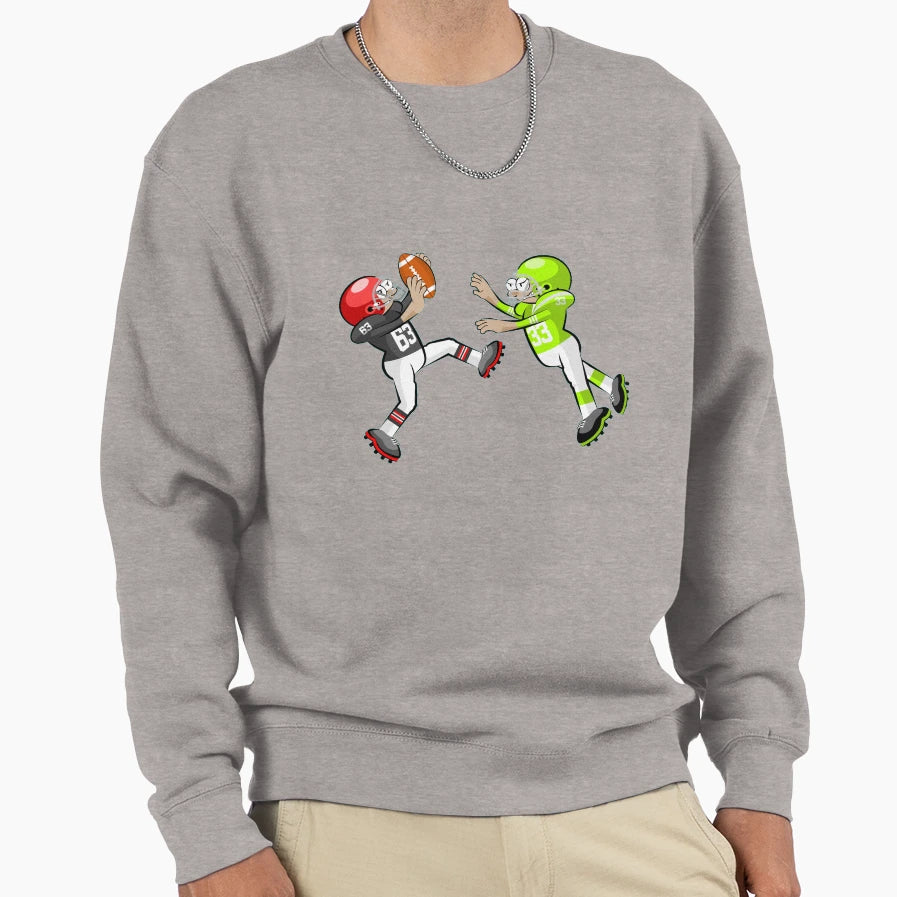American Football Cartoon 7 41 Sweatshirt - Novelty Apparel for Adults - T-Shirt, Sweatshirt, Hoodie