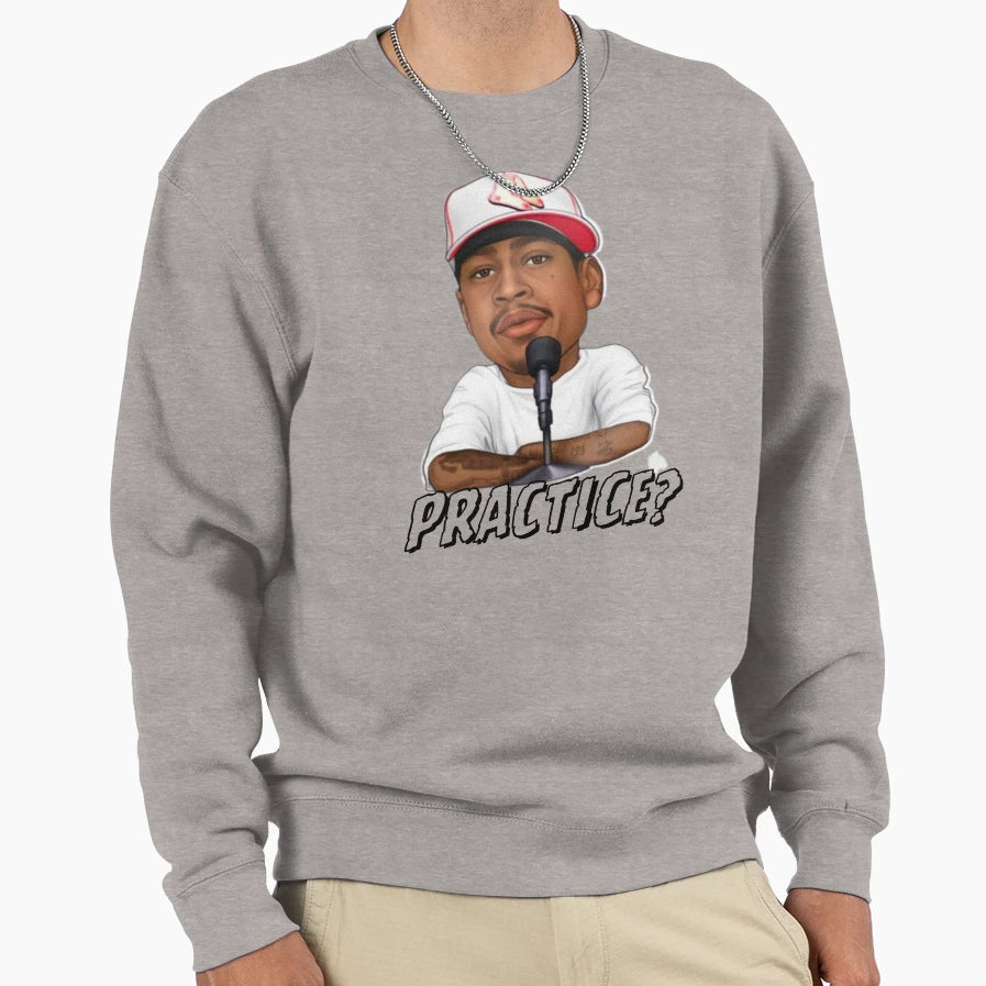 Talkin Bout Practive Allen Iverson Sweatshirt - Minimalist Print Unisex - T-Shirt, Sweatshirt, Hoodie