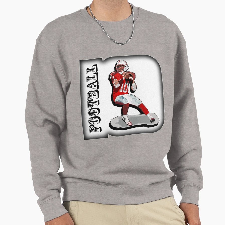 Football Quarterback Sweatshirt - Fun Novelty Design for Adults - T-Shirt, Sweatshirt, Hoodie
