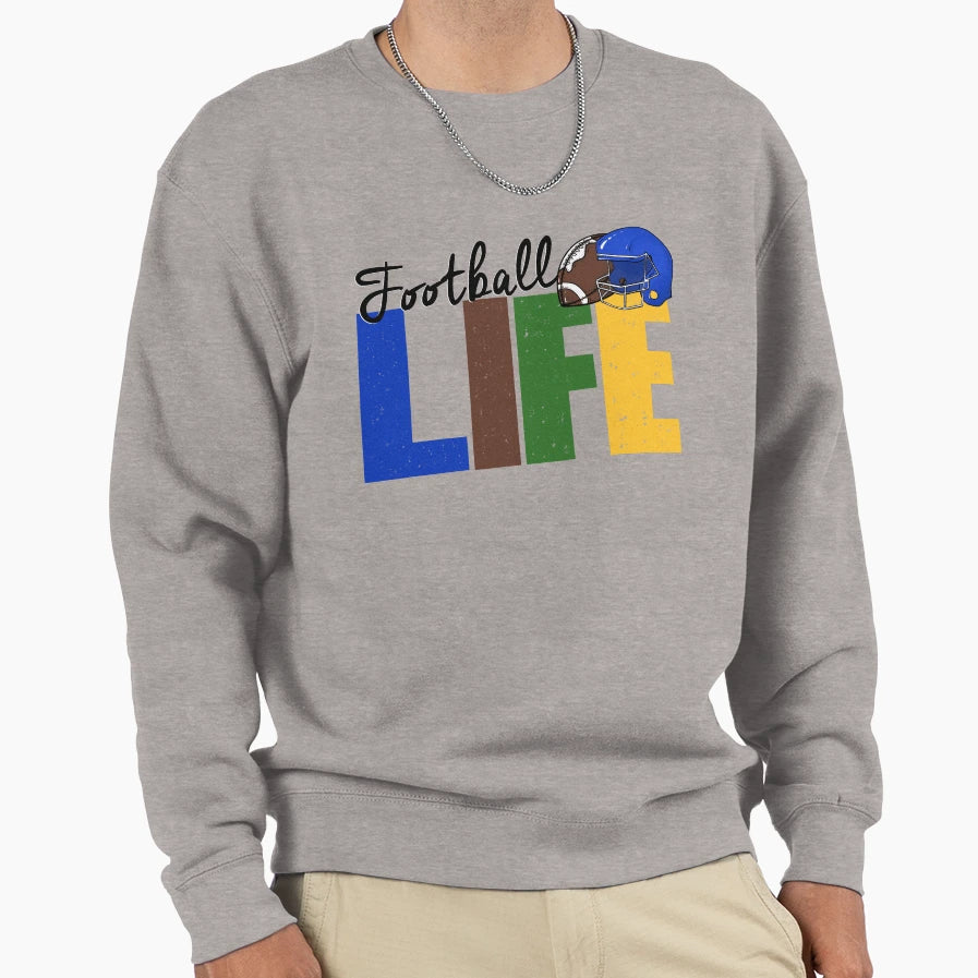 Football Life Sweatshirt - Trendy Graphic for Adults - T-Shirt, Sweatshirt, Hoodie