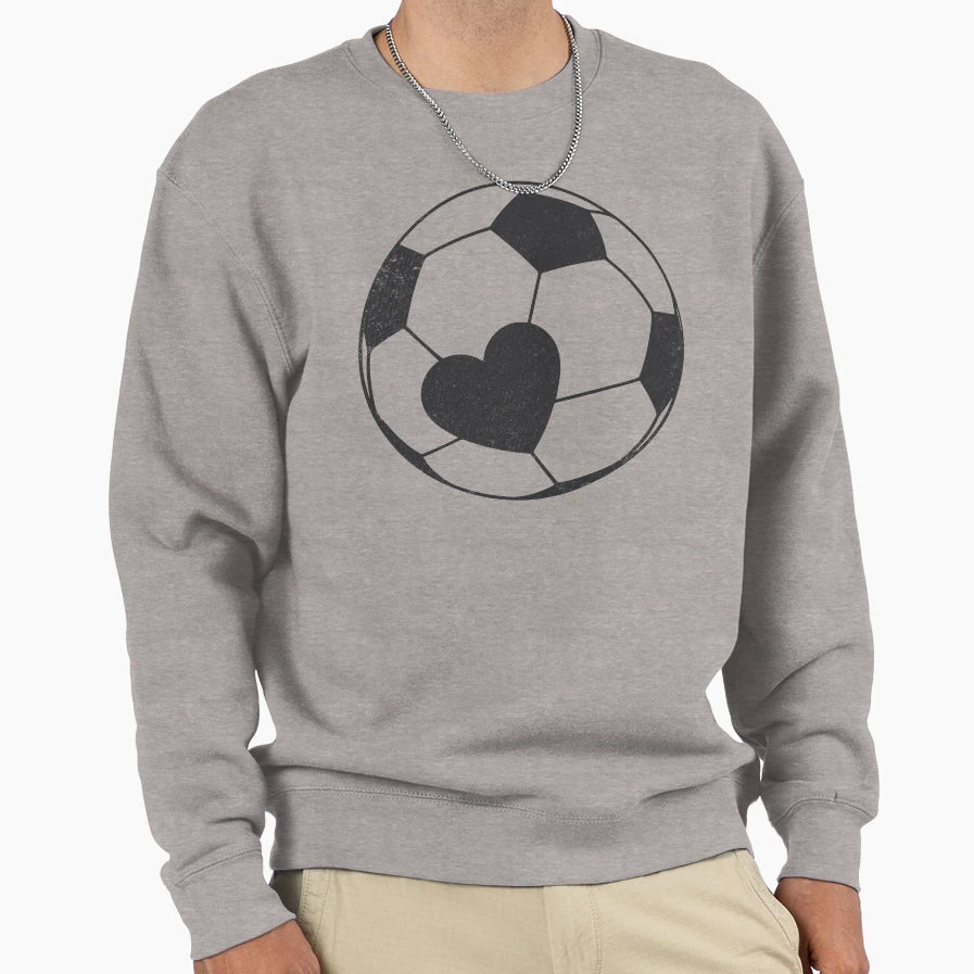 Soccer Heart Soccer Mom Gifts Sweatshirt - Unique Graphic Unisex - T-Shirt, Sweatshirt, Hoodie