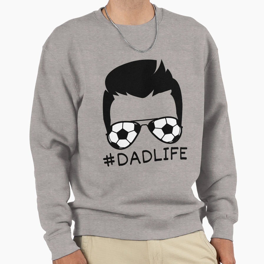 Dad Life Face Soccer Sunglasses Sweatshirt - Trendy Graphic Men Women - T-Shirt, Sweatshirt, Hoodie