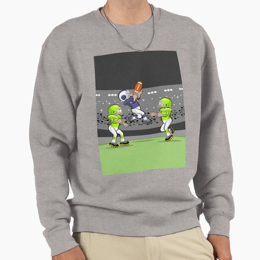 Football Player Sensational Jump Sweatshirt - Minimalist Print Unisex - T-Shirt, Sweatshirt, Hoodie