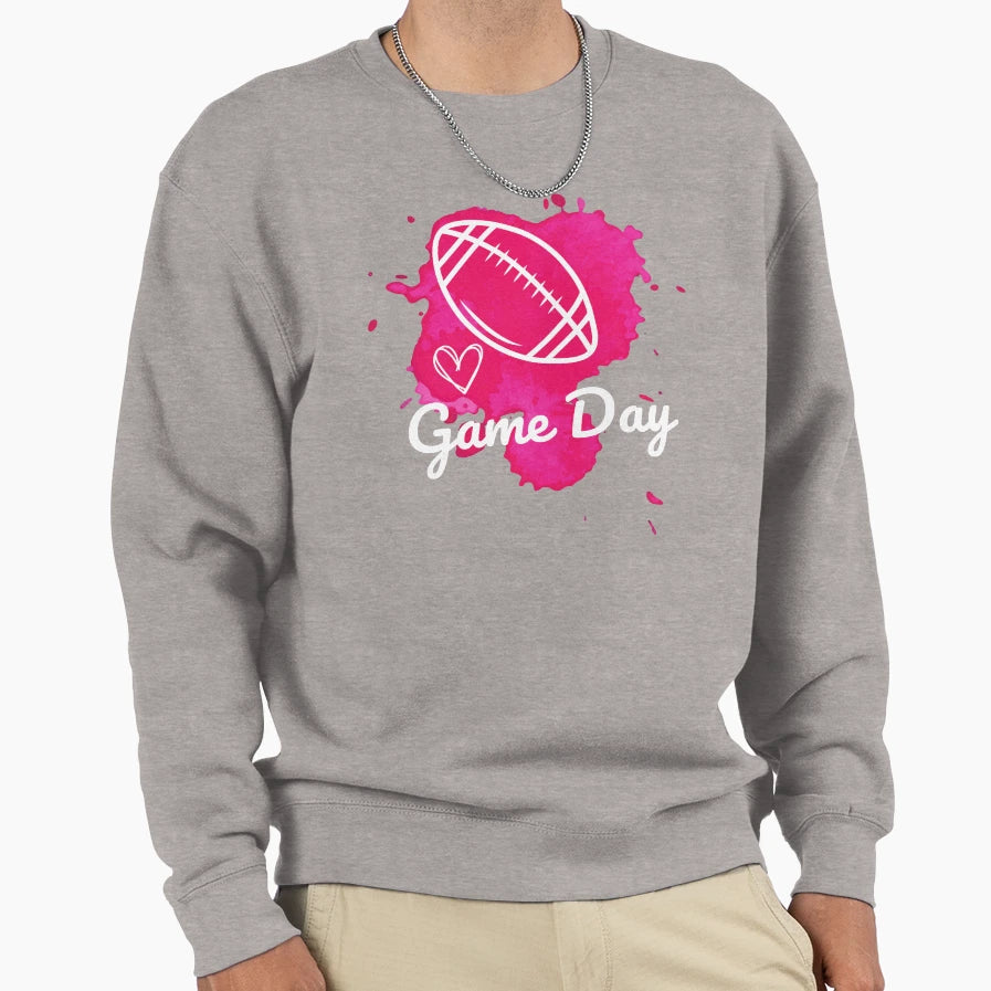 Game Day Time Football Sweatshirt - Trendy Graphic Men Women - T-Shirt, Sweatshirt, Hoodie