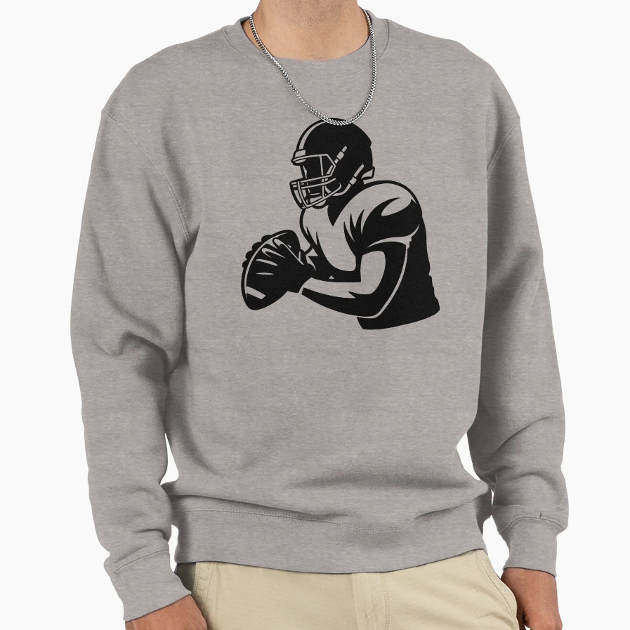 Quarterback Football Player Sweatshirt - Custom Art Print for Adults - T-Shirt, Sweatshirt, Hoodie