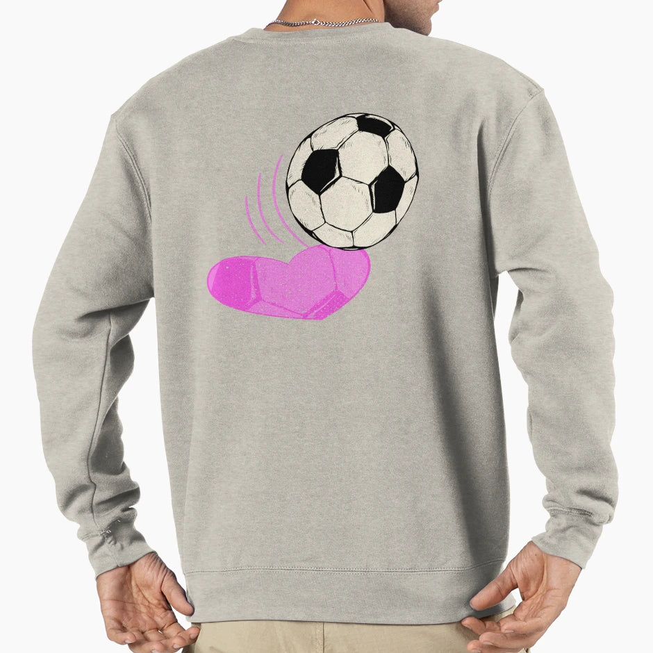 Soccer Heart Shadow Great Playing Sweatshirt - Novelty Apparel Men Women - T-Shirt, Sweatshirt, Hoodie