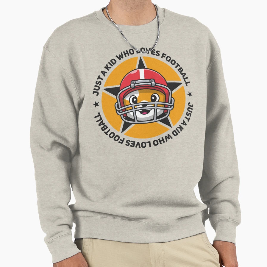Just Who Loves Football Sweatshirt - Graphic Print Unisex - T-Shirt, Sweatshirt, Hoodie