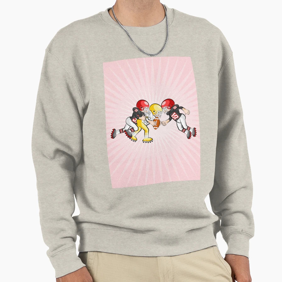 Three American Football Players Sweatshirt - Streetwear Style for Adults - T-Shirt, Sweatshirt, Hoodie