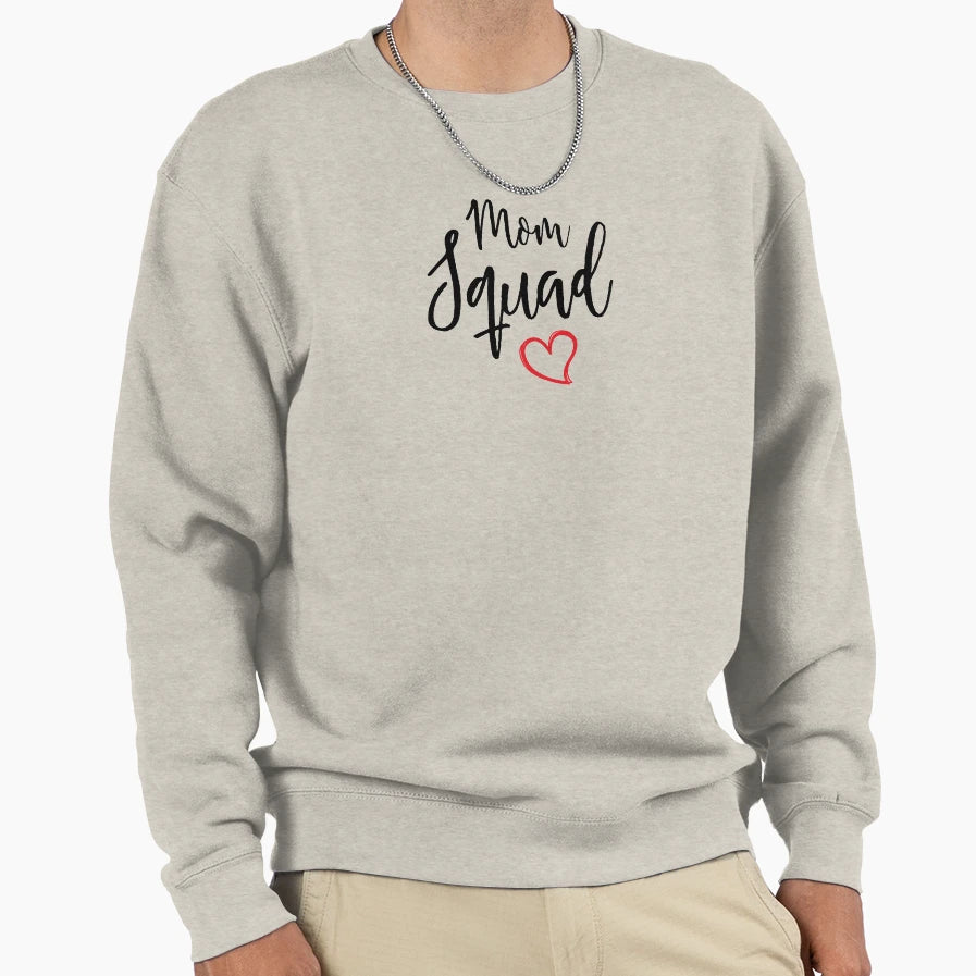 Mom Squad Mother Mom Crew Sweatshirt - Aesthetic Graphic Men Women - T-Shirt, Sweatshirt, Hoodie