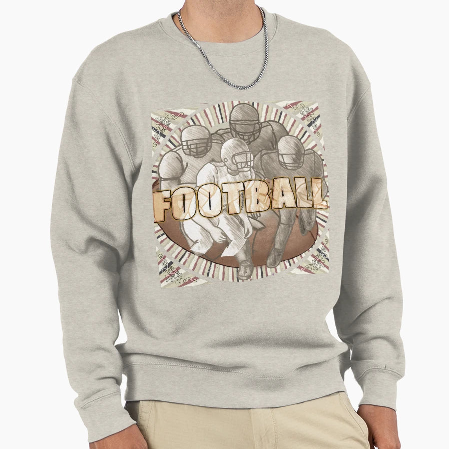 Football Team Sweatshirt - Casual Everyday Wear Men Women - T-Shirt, Sweatshirt, Hoodie