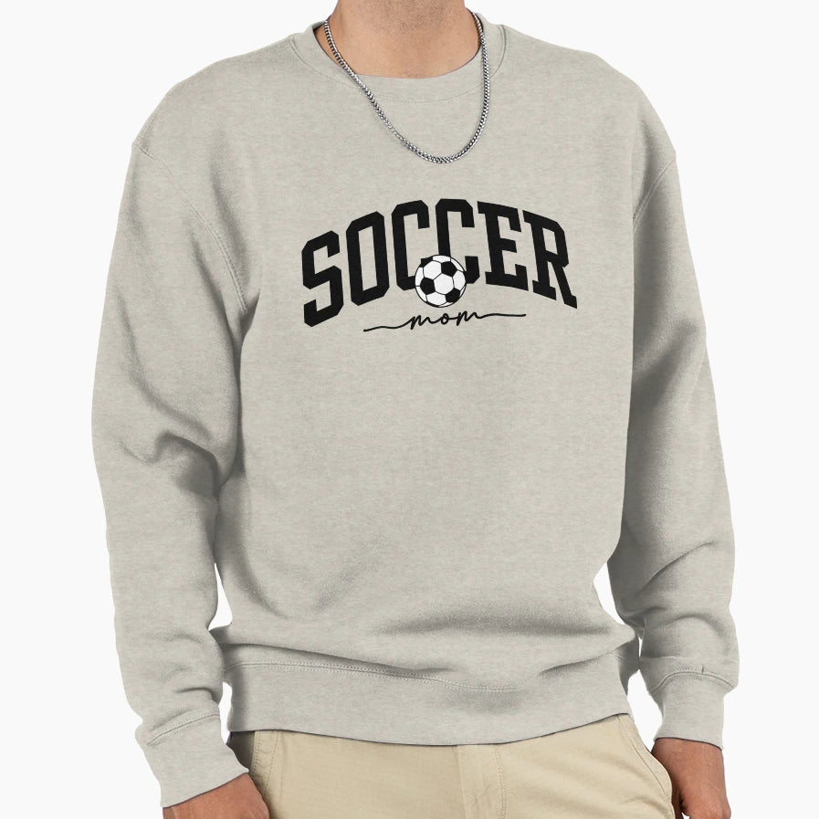 Soccer Mom Sports Mom Sweatshirt - Minimalist Print for Adults - T-Shirt, Sweatshirt, Hoodie