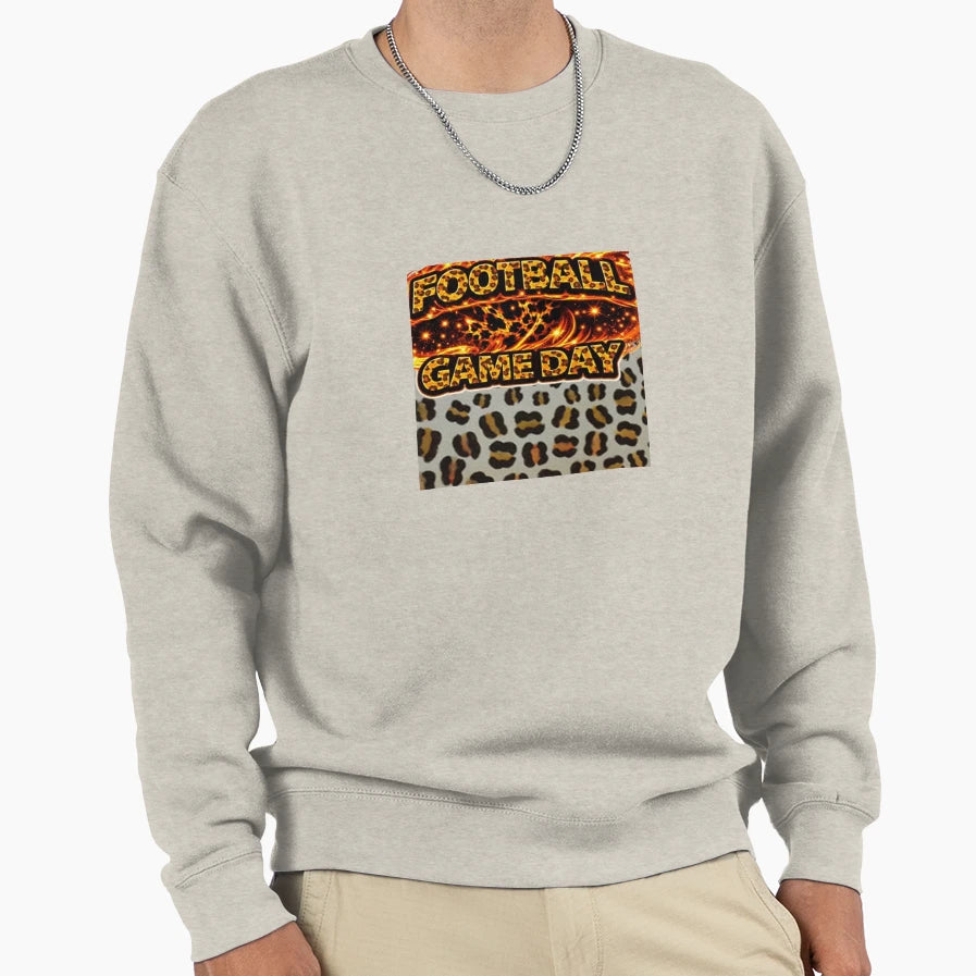 Football Game Day Fire Sweatshirt - Casual Everyday Wear for Adults - T-Shirt, Sweatshirt, Hoodie