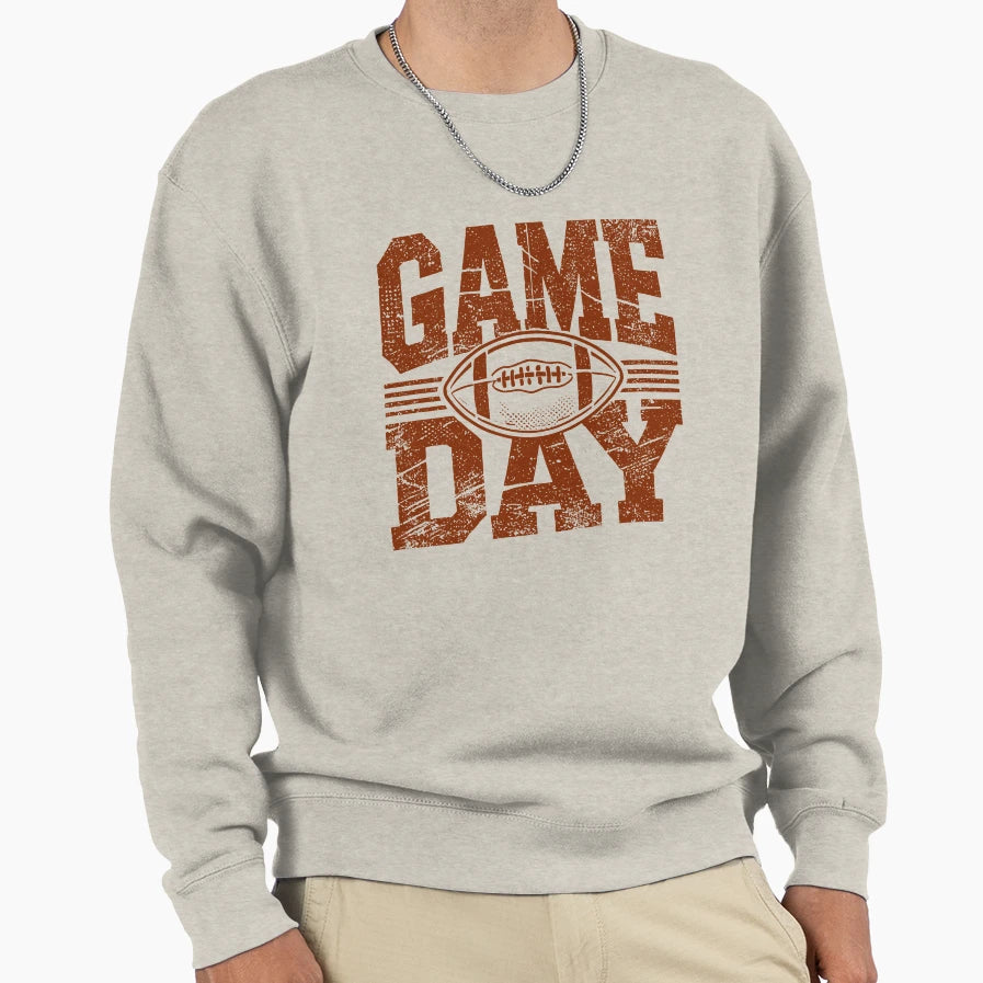 Game Day Football Grunge Sweatshirt - Streetwear Style for Adults - T-Shirt, Sweatshirt, Hoodie