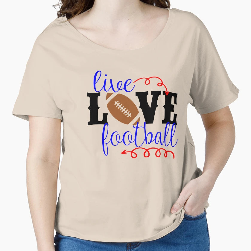 Live Love Football T-Shirt - Streetwear Style Unisex - T-Shirt, Sweatshirt, Hoodie