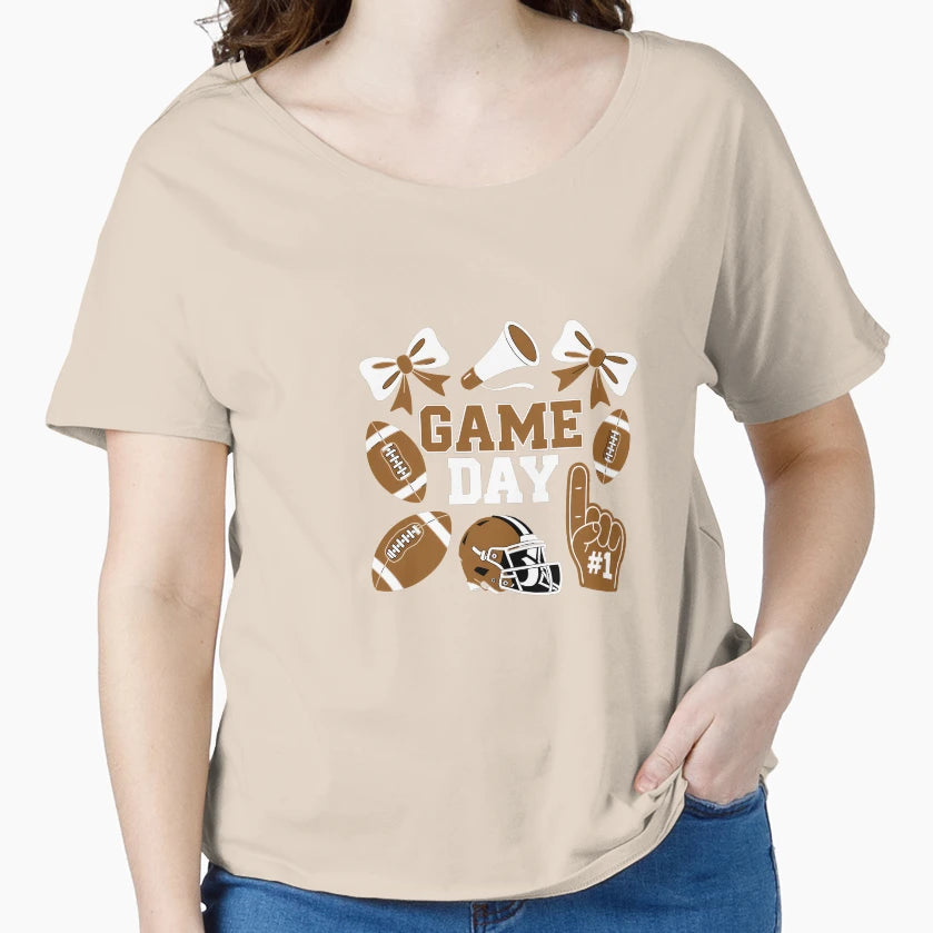 Coquette Bow Football Lover Game Day T-Shirt - Trendy Graphic for Adults - T-Shirt, Sweatshirt, Hoodie