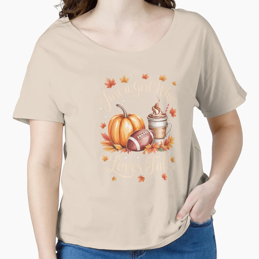Just Who Loves Fall Pumpkin Cozy Autumn T-Shirt - Custom Art Print Unisex - T-Shirt, Sweatshirt, Hoodie