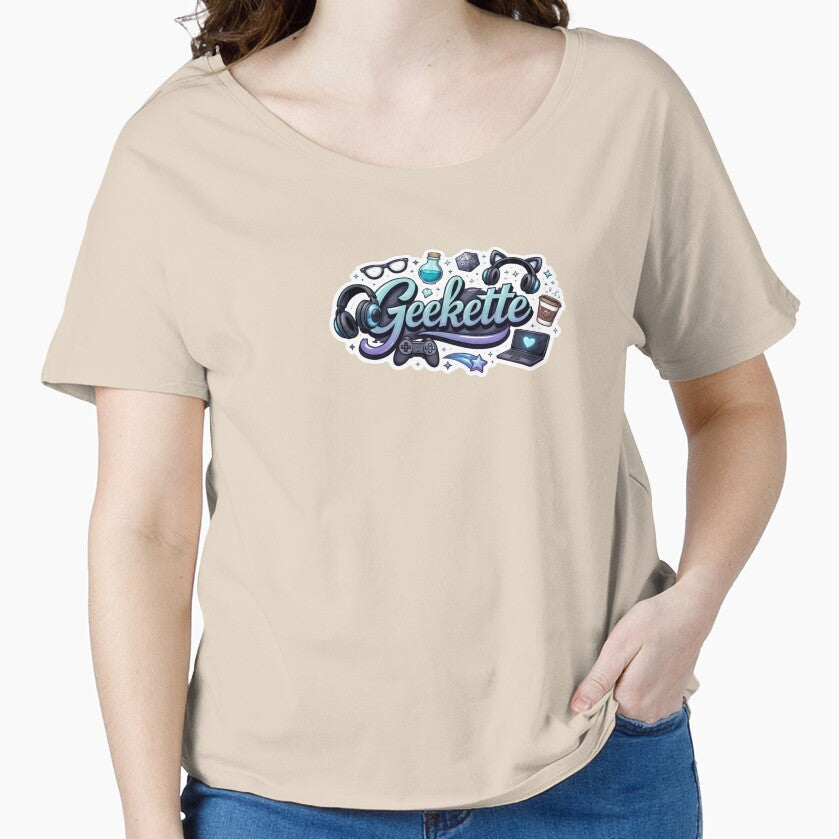 Geekette Design Gaming Blue Geek Gamer Girl by - Adult & Kids T-Shirts, Sweatshirts & Hoodies apparel design preview 1