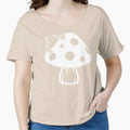 White Cute frog on mushroom by EmeraldeaArt - Adult & Kids T-Shirts, Sweatshirts & Hoodies apparel design preview 1