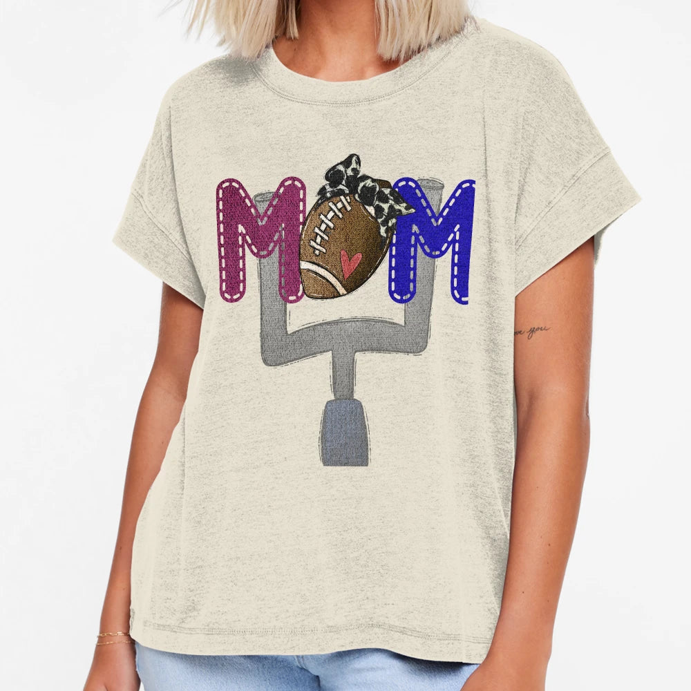 Proud Football Mom T-Shirt - Aesthetic Graphic Unisex - T-Shirt, Sweatshirt, Hoodie