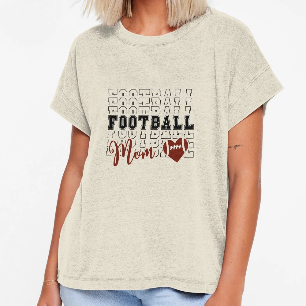 Football Mom Football Season Custom T-Shirt - Custom Art Print Men Women - T-Shirt, Sweatshirt, Hoodie